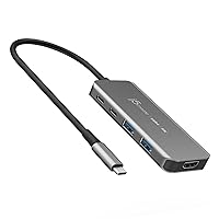 j5create USB4 8K60 Slim Hub - 6 in 1 USB4 Hub with 8K60/4K144 HDMI, PD Charging, USB-A, USB-C Ports | Compatible with MacBook, Windows Laptops, Thunderbolt 3/4, and USB4 Devices (JCH453)