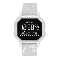 NIXON Siren SS A1211-100m Water Resistant Women's Digital Sport Watch (36mm Watch Face, 18mm-16mm Silicone Band)