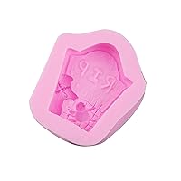 Cartoon Halloween Fondant Chocolate Mold Cake Decorating Tools Skull Bat Tombstone Baking Silicone Mold Easy To Clean Soap Molds Dessert Mold For Baking Silicone Tools