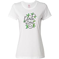 inktastic Earth Day- in Black with Green Leaves Growing Women's T-Shirt