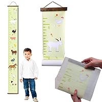 Farm Animals Canvas Growth Chart for Wall Nursery Decor - Ready to Hang Kids Height Wall Chart - Growth Chart for Kids - Kids Growth Chart Wall Hanging - Growth Chart Canvas