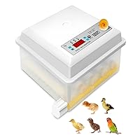 16 Egg Incubator, incubadora de huevos for Chicken with Led Candler,Automatic Egg Turning Temperature Humidity Control and Display,Incubators for Chick, Duck, Quail, Goose Eggs