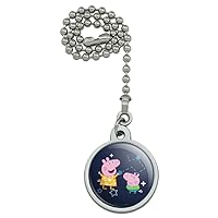 GRAPHICS & MORE Starry Peppa Pig and George Ceiling Fan and Light Pull Chain