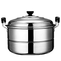 DFHBFG Thickened Stainless Steel Single-Layer 1-Layer Small Steamer with Bottom Soup Pot