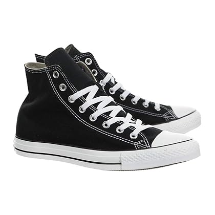 Converse Chuck Taylor All Star Canvas High Top Sneaker, Black, 6 Men/8 US Women