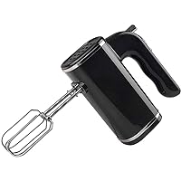 Hand Mixer Electric, 5-Speed Hand Mixer with Handheld Kitchen Mixer Includes, Dough Hooks (Color : Black)
