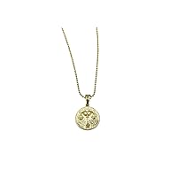 14k solid gold libra sign necklace zodiac horoscope necklace birthday necklace