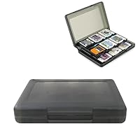 24-in-1 Game Card Case Holder Cartridge Box Replacement for New Nintendo 3DS XL LL, Smoke Grey
