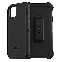 OtterBox iPhone 11 Pro Max Defender Series Case - BLACK, rugged & durable, with port protection, includes holster clip kickstand