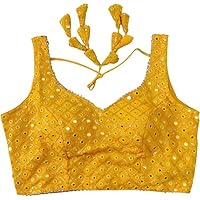 Women's Party Wear Bollywood Pure Georgette Readymade Style Saree Blouse Crop Top Choli