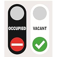 Vacant Occupied Sign,2pcs 3.5x9.5 inch Vacant Occupied Door Sign for Home Office Conference,30mil plastic door sign