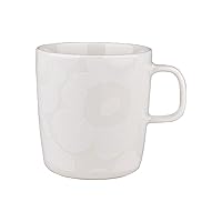 MARIMEKKO - Oiva Unikko Large Mug (14oz, White Poppy)