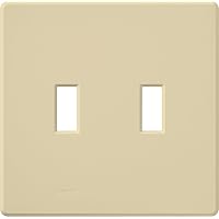 Lutron Fassada 2 Gang Wallplate for Toggle-Style Dimmers and Switches, FG-2-IV, Ivory (1-Pack)