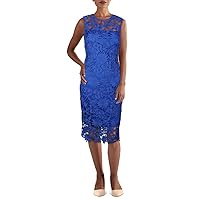Calvin Klein Floral Embroidered Lace Women's Sheath Dress