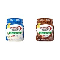 Premier Protein Plant-Based Protein Powder Bundle with Vanilla & Chocolate Flavors, 25g Protein, 0g Sugar, 15 Servings Each
