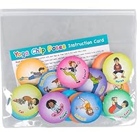 Really Good Stuff Yoga Chips for Kids - 24 Pack -Help Children Calm Down, Exercise, & Focus - Yoga Poses and Mindfulness Activities for the Classroom/ Home