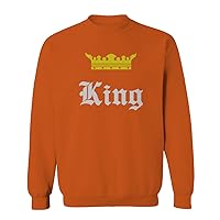 VICES AND VIRTUES couple couples gift her his mr ms matching valentines wedding KING QUEEN men's Crewneck Sweatshirt