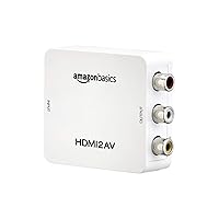 Amazon Basics HDMI to RCA Converter, Compact and Portable Design, Easy to Use, Converts HDMI Video Signal to RCA Stereo Audio