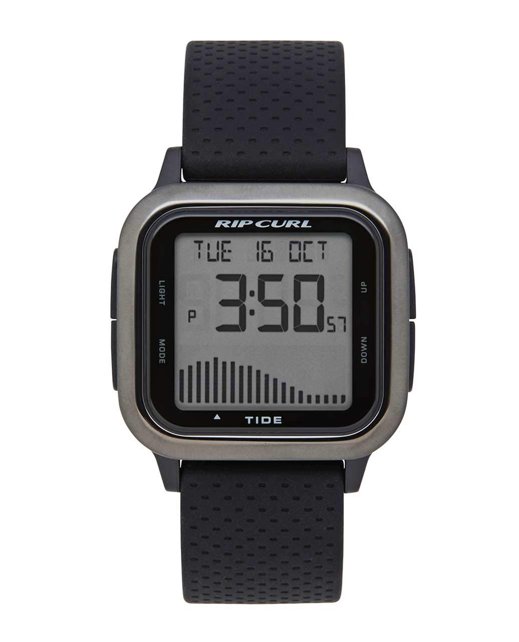 Rip Curl Men's Quartz Sport Watch with Silicone Strap, Brown, 22 (Model: A1137),Gunmetal