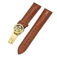 Genuine leather watch strap 19MM 20MM 22MM Watchbands For Patek Philippe Wath bands With Stainless Steel Deploy Clasp Men Women