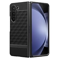 Caseology Parallax [3D Ergonomic Design] Full-Body Protective Case Compatible with Samsung Galaxy Z Fold 5 Case (2023) - Matte Black