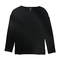 Eileen Fisher Womens Stretch Terry Pullover Blouse