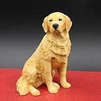 JJM Golden Retriever Dog Resin Pet Figure Animal Collector Car Decoration Gift for Adult