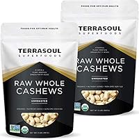Organic Raw Whole Cashews 3lb Bundle (1-1lb 1-2lb Resealable Packages)