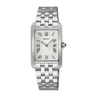 Seiko SWR083 Women's Wristwatch, Rectangle Face, Quartz, Silver, Bracelet Type