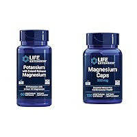 Life Extension Potassium & Magnesium Heart Health Supplement Bundle - 60 & 100 Capsules