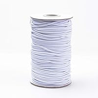 Elecrelive 76.55Yards Elastic Cord 2mm White Stretch Round String Beading Cord for DIY Jewelry Making Sewing and Crafting