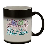 Middle of the Road Robot Love #380 - A Nice Funny Humor Ceramic 11oz Magic Color Changing Coffee Mug Cup