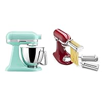 KitchenAid Artisan Mini Stand Mixer (3.5 Quart) Bundle with Pasta Maker Attachment Set