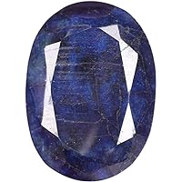EGL Certified Natural Blue Sapphire Gemstone, Oval Cut 28.95 Ct Small Size Loose Sapphire Gemstone Beads for Jewelry