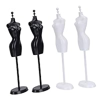 ERINGOGO 4pcs Doll Mannequin Action Figure Miniature Holder Costume Holder Micro Toys Wall Hangers for Clothes Dresses for Girls Mannequin Doll Form Mini Doll Accessories White Baby Plastic
