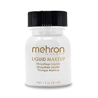 Mehron Makeup Liquid Face and Body Paint (1 oz) (White)