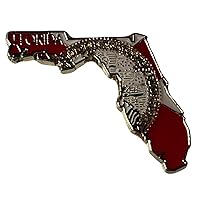 Pack of 12 Florida State Map Motorcycle Hat Cap Lapel Pin