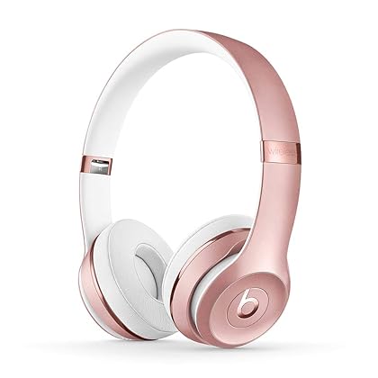 Beats Solo3 Wireless On-Ear Headphones - Apple W1 Headphone Chip, Class 1 Bluetooth, 40 Hours of Listening Time, Built-in Microphone - Rose Gold (Latest Model)