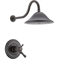 Delta Faucet Cassidy 17T Series Dual-Function Shower Trim Kit with Single-Spray Touch-Clean Shower Head, Venetian Bronze T17T297-RB (Valve Not Included)