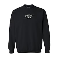 Trendy Apparel Shop World's Best Dad Embroidered Crewneck Sweatshirt