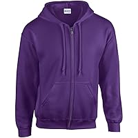 Gildan Heavy Blend Unisex Adult Full Zip Hooded Sweatshirt Top (M) (Purple)