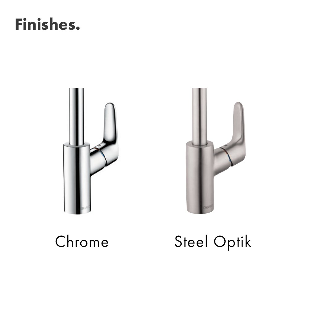 hansgrohe Bath and Kitchen Sink Soap Dispenser, Contemporary Premium Modern in Stainless Steel Optic, 04539800 Small