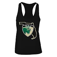 FanPrint South Florida Bulls Hoodie - Shield In State Outline - Usf Bulls