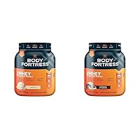 Body Fortress 100% Whey, Premium Protein Powder, Vanilla, 1.74lbs (Packaging May Vary) & 100% Whey, Premium Protein Powder, Cookies N' Cream, 1.78lbs (Packaging May Vary)
