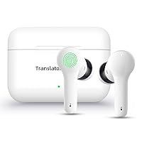 M6 Translator Earbuds Language Translator Device Updated Chip 144 Languages and Acccents 0.5s Rapid Translation Music Calling and Translation (with Offline Package)