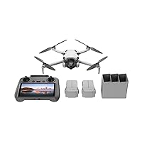 Mini 4 Pro Fly More Combo with DJI RC 2, Mini Drone with 4K HDR Video, Under 0.549 lbs/249 g, 3 Batteries for up to 102 Mins Flight Time, Smart Return to Home, Drone with Camera for Beginners