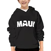 Unisex Youth Hooded Sweatshirt Hawaiian Islands Maui Cute Kids Hoodies Pullover for Teens