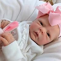 Lifelike Reborn Baby Dolls 18 Inch, Handmade Realistic Newborn Girl, in Soft Vinyl and Weightd Body for Daughter, Mother, Birthday Gifts