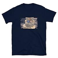 Selkirk Rex Cat July 4th Retro USA American Flag T-Shirt