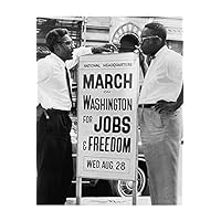 In front of 170 W 130 St March on Washington l to] R Bayard Rustin Deputy Director Cleveland Robinson Chairman of Administrative Committee Poster Print (18 x 24)